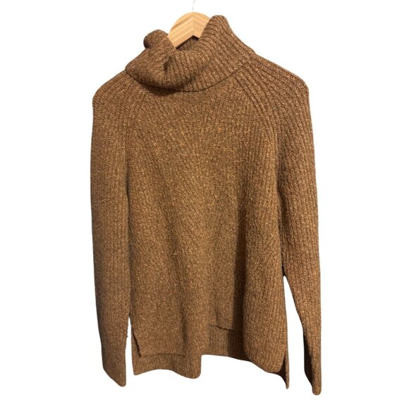 Madewell Brown Turtleneck Sweater M/M Made In China 50% Acrylic 29% Wool - Picture 1 of 4